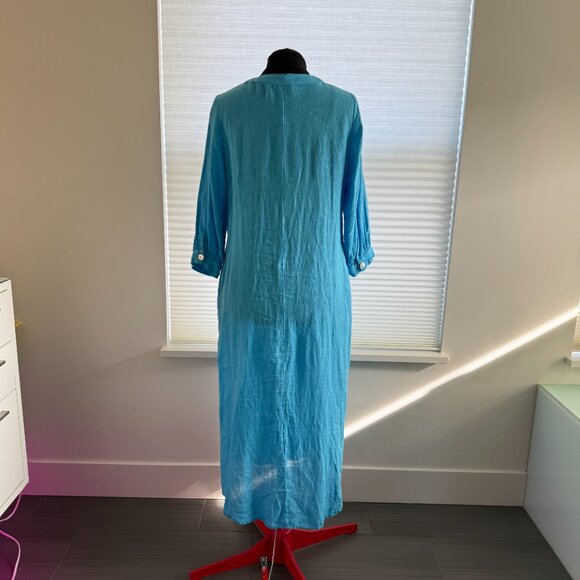 ZARA 100% Linen Button-Front Midi Dress – Size S - Picture 4 of 6